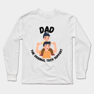 Tech-Savvy Dad: Guiding the Future Generation - Light Colors Long Sleeve T-Shirt